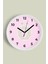 Ö Harfi Kız Odası Duvar Saati - 30CM - Önü Camlı Beyaz Kasa - Sessiz Mekanizma 1
