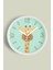 Sevimli Zürafa Çocuk Odası Duvar Saati - 30CM - Önü Camlı Beyaz Kasa - Sessiz Mekanizma 1