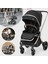 Milazzo Premium Çift Yönlü Bebek Arabası Siyah 1