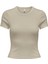 Onlval S/s O-Neck Top cc Jrs Kadın Bej T-Shirt - O15339774 3