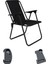 Litea Kamp Sandalyesi Katlanır Piknik Sandalye ve Bardaklık Siyah 1
