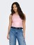 Onlsol Lıfe S/l Glıtter Rıb Top Jrs Kadın Candy Pink T-Shirt - 15325270 2