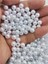 8mm Beyaz Renk Plastik İnci Boncuk Takı Yapımında Kullanım İçin 500 GR A Kalite 3