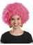 Pembe Renk Kıvırcık Afro Bonus Peruk 1