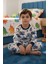 Traktör Iş Makinası Desenli Erkek Çocuk Pijama Takımı - Pamuklu Interlok Kumaş 4