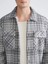 Xsıde Gri Rahat Kalıp Ekose Polar Erkek Gömlek Ceket 3