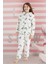 Kız Çocuk Desenli Polar Pijama Takımı 240527 Ekru 1