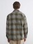 Xsıde Haki Rahat Kalıp Uzun Kollu Ekose Erkek Oduncu Gömlek Ceket 4