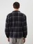 Xsıde Siyah Rahat Kalıp Uzun Kollu Ekose Erkek Gömlek Ceket 4