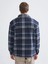 Xsıde Lacivert Rahat Kalıp Uzun Kollu Ekose Erkek Gömlek Ceket 4