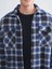 Xsıde Lacivert Rahat Kalıp Uzun Kollu Ekose Erkek Gömlek Ceket 3