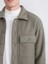 Xsıde Haki Rahat Kalıp Uzun Kollu Erkek Gömlek Ceket 3