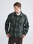 Xsıde Yeşil Rahat Kalıp Uzun Kollu Ekose Erkek Gömlek Ceket 1