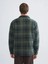 Xsıde Yeşil Rahat Kalıp Uzun Kollu Ekose Erkek Gömlek Ceket 4