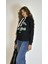 Kadın Kapüşonlu Baskı Detaylı Uzun Kol Oversize Sweatshirt 6