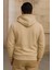 Erkek Kışlık Cepli Krem Oversize Sweatshirt 6