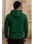 Erkek Kışlık Cepli Yeşil Oversize Sweatshirt 5
