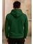 Erkek Kışlık Cepli Yeşil Oversize Sweatshirt 6