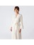 Laura Şifon Saten Detaylı Viskoz Sabahlık - Ekru / M 3