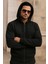Erkek Kışlık Cepli Siyah Oversize Sweatshirt 1