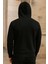 Erkek Kışlık Cepli Siyah Oversize Sweatshirt 5