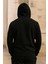 Erkek Kışlık Cepli Siyah Oversize Sweatshirt 6