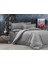 Saten Lastikli Çarşaflı Koyu Gri Tek Kişilik Nevresim Takımı 1