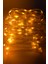 10 Metre Sarı (Amber) Peri LED Işık IP64 Dış Mekan Jack Eklemeli Dekoratif LED Işık Yılbaşı Süsü 1
