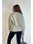 Kadın Bisiklet Yaka Nakış Baskılı Uzun Kollu Oversize Sweatshirt 6