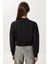 Fermuarlı Şardonlu Örme Sweatshirt LAN0085 Siyah 5
