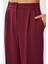 Pileli Dokuma Palazzo Pantolon LDW0010 Bordo 5