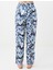 Lacivert Normal Bel Normal Paça Desenli Dokuma Pantolon 5