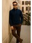 Erkek Kışlık Polo Yaka Lacivert Fermuarlı Sweatshirt 3