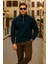 Erkek Kışlık Polo Yaka Lacivert Fermuarlı Sweatshirt 4