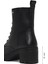 Kadın Siyah Fermuarlı Kalın Topuklu Deri Bot 25WFD413418 2