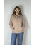 Kadın Kapüşonlu Fermuarlı Cep Detaylı Oversize Hırka Sweatshirt 1