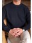 Erkek Siyah Regular Fit Bisiklet Yaka Örgülü Triko 2
