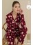 Çağrı Kadın Kışlık Süet Uzun Kollu Önü Düğmeli Yumuşak Dokulu Pijama Takımı 2