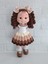 Çikolata Düşü Kıvırcık Saçlı Karnaval Bebek Amigurumi Organik Oyuncak 2