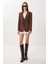 Fiyonk Detaylı Vatkalı Blazer Ceket LXA0016 Kahverengi 3