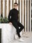 Siyah Erkek Slim Fit Yarım Balıkçı Fitilli Triko KAZAK-TRZ19158R01S 3
