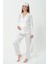 5'li Jakarlı Uzun Kol Hamile Pijama Takımı 6