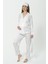 5'li Jakarlı Uzun Kol Hamile Pijama Takımı 3