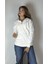 Kadın Kapüşonlu Fermuarlı Cep Detaylı Oversize Hırka Sweatshirt 5