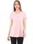 Kadın %100 Pamuk V Yaka T-Shirt Fragum Pembe 2