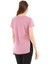 Kadın %100 Pamuk Bisiklet Yaka T-Shirt Fumus Pembe 4