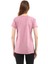 Kadın %100 Pamuk V Yaka T-Shirt Fragum Pembe 4