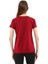 Kadın %100 Pamuk Bisiklet Yaka T-Shirt Fumus Bordo 4