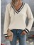 Ulak Handmader Kadın Uzun Kollu V Yakalı Waffle Bluz 1
