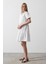 Ulak Handmader Kısa Kol Düğmeli Elbise - Beyaz 2